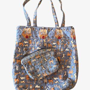 Vintage Gregg USA tote and pouch set